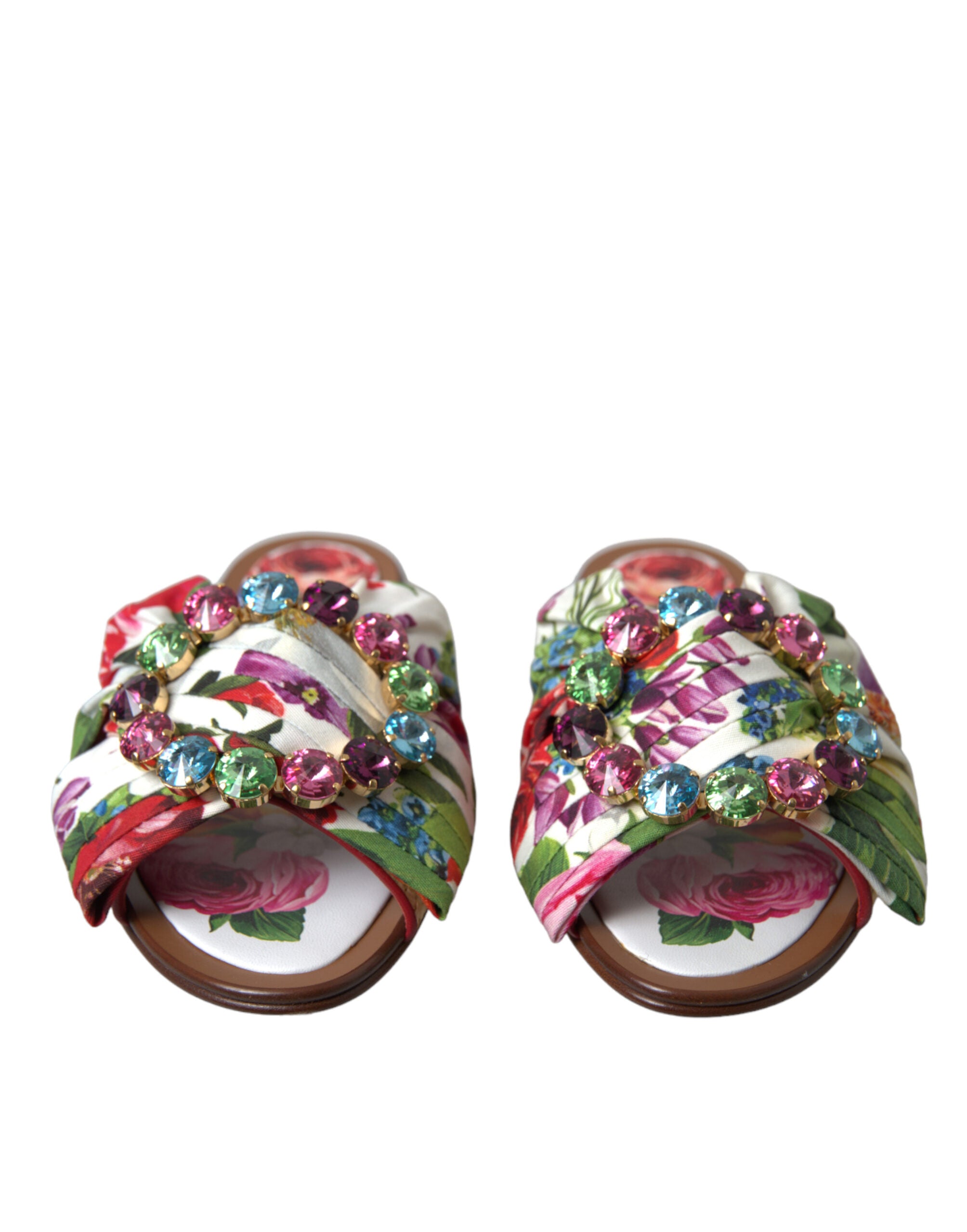 Dolce &amp; Gabbana – Exquisite flache Sandalen mit Blumenmuster