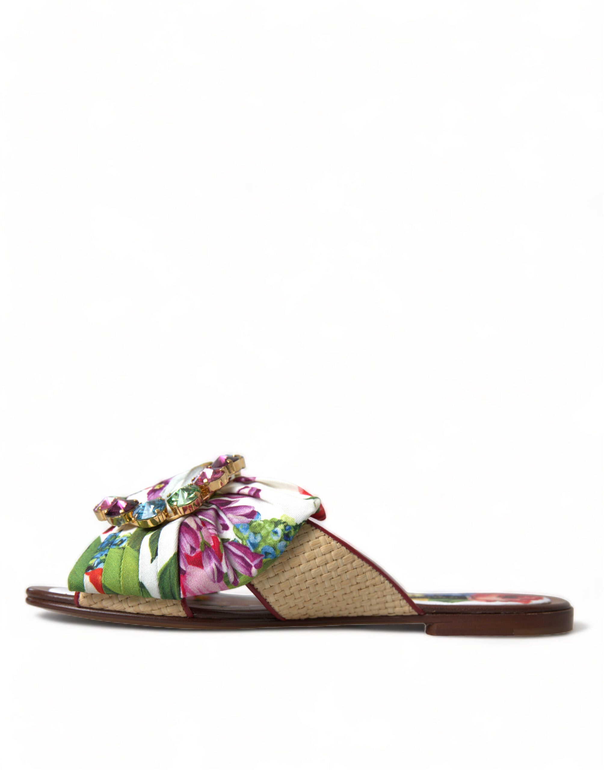Dolce &amp; Gabbana – Exquisite flache Sandalen mit Blumenmuster