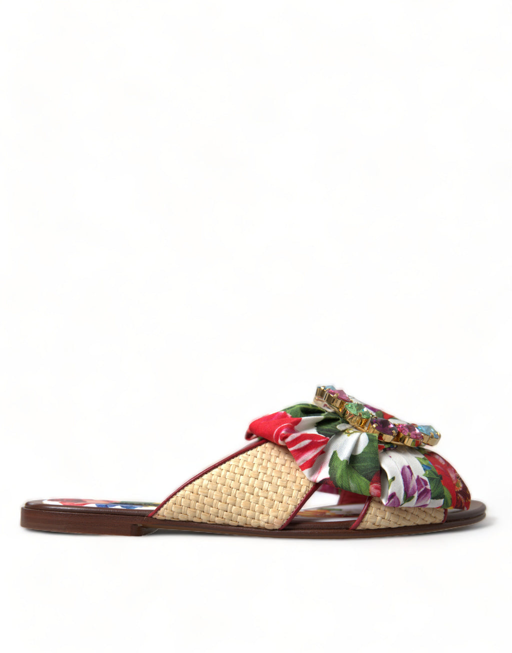 Dolce &amp; Gabbana – Exquisite flache Sandalen mit Blumenmuster