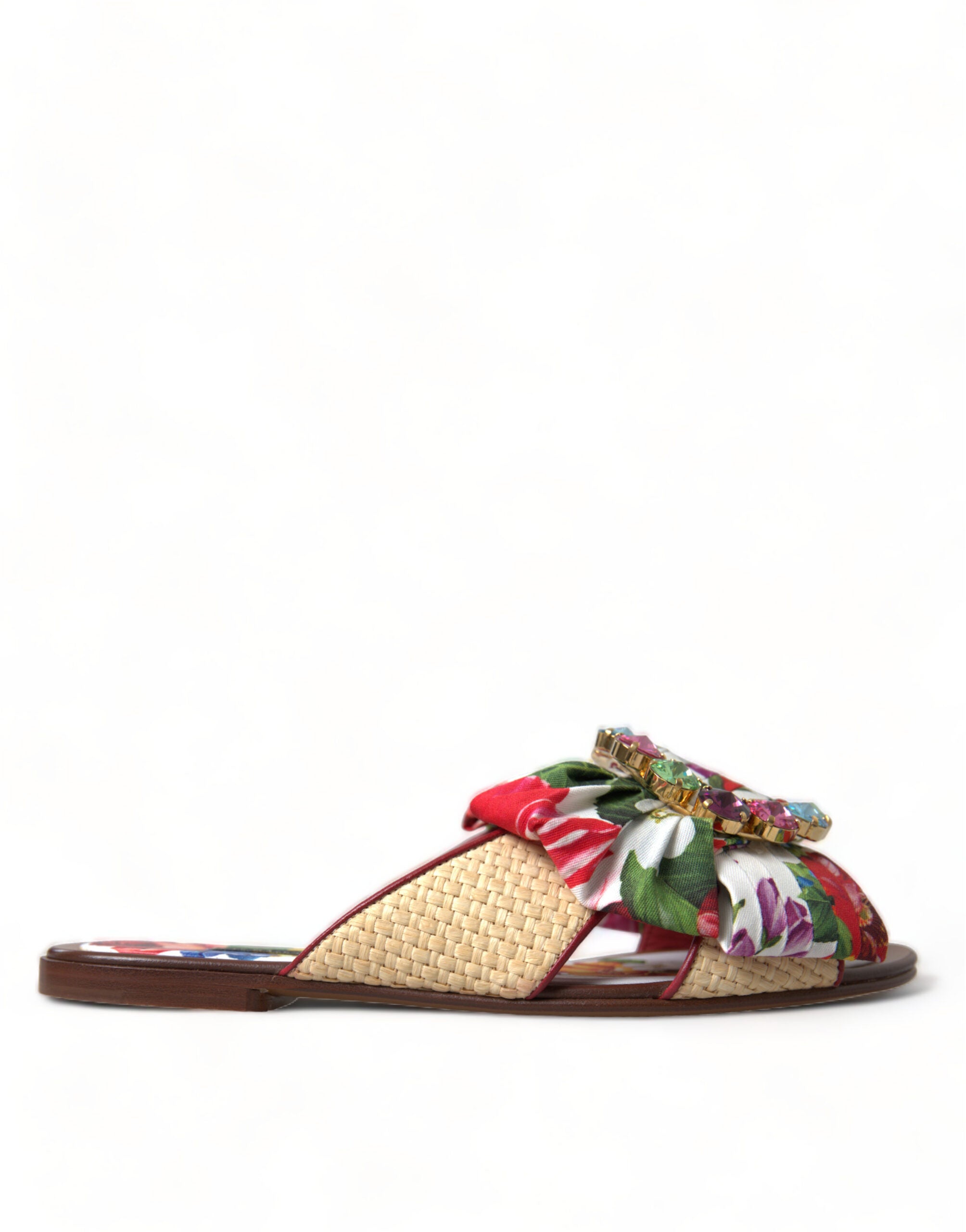 Dolce &amp; Gabbana – Exquisite flache Sandalen mit Blumenmuster