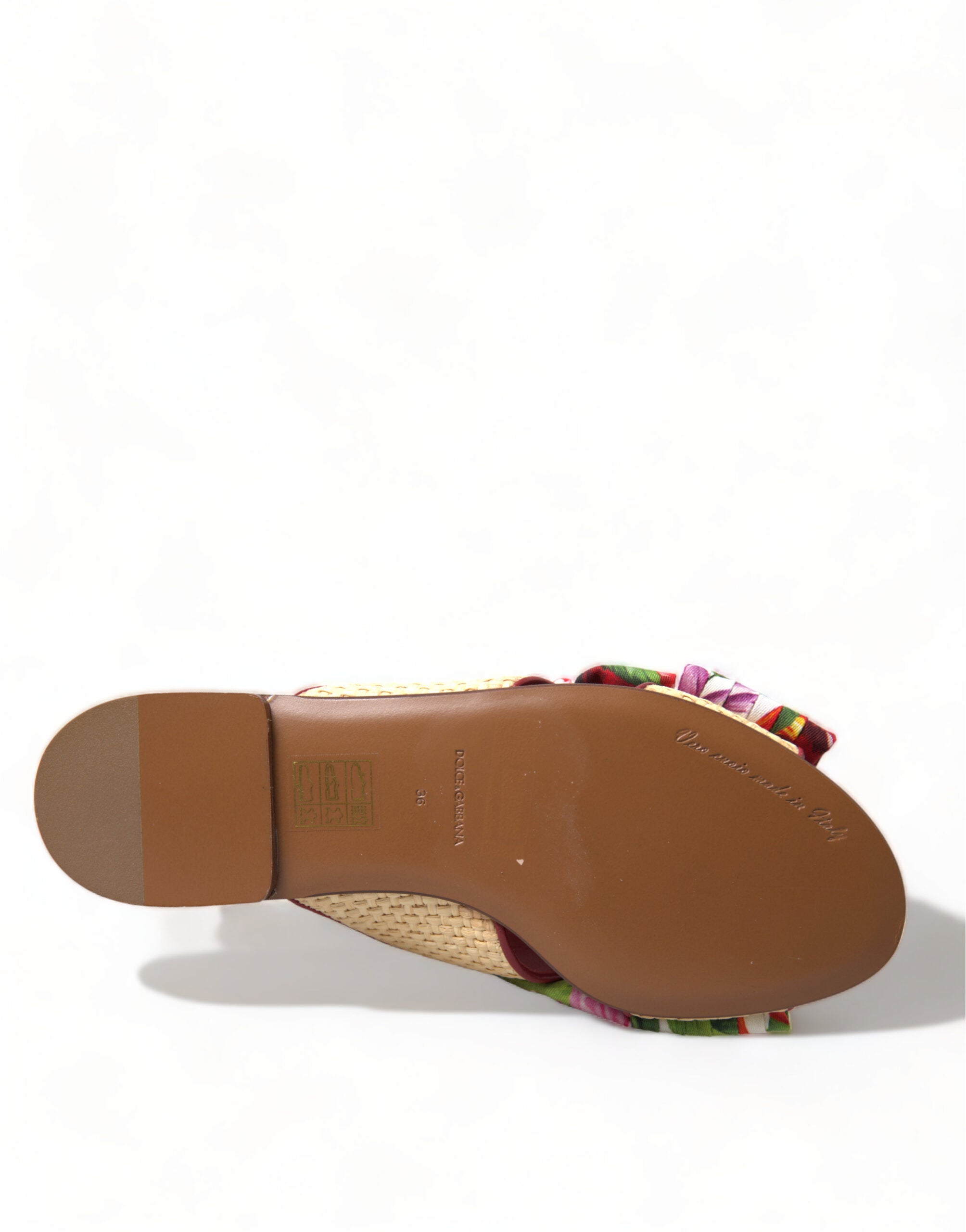 Dolce &amp; Gabbana – Exquisite flache Sandalen mit Blumenmuster