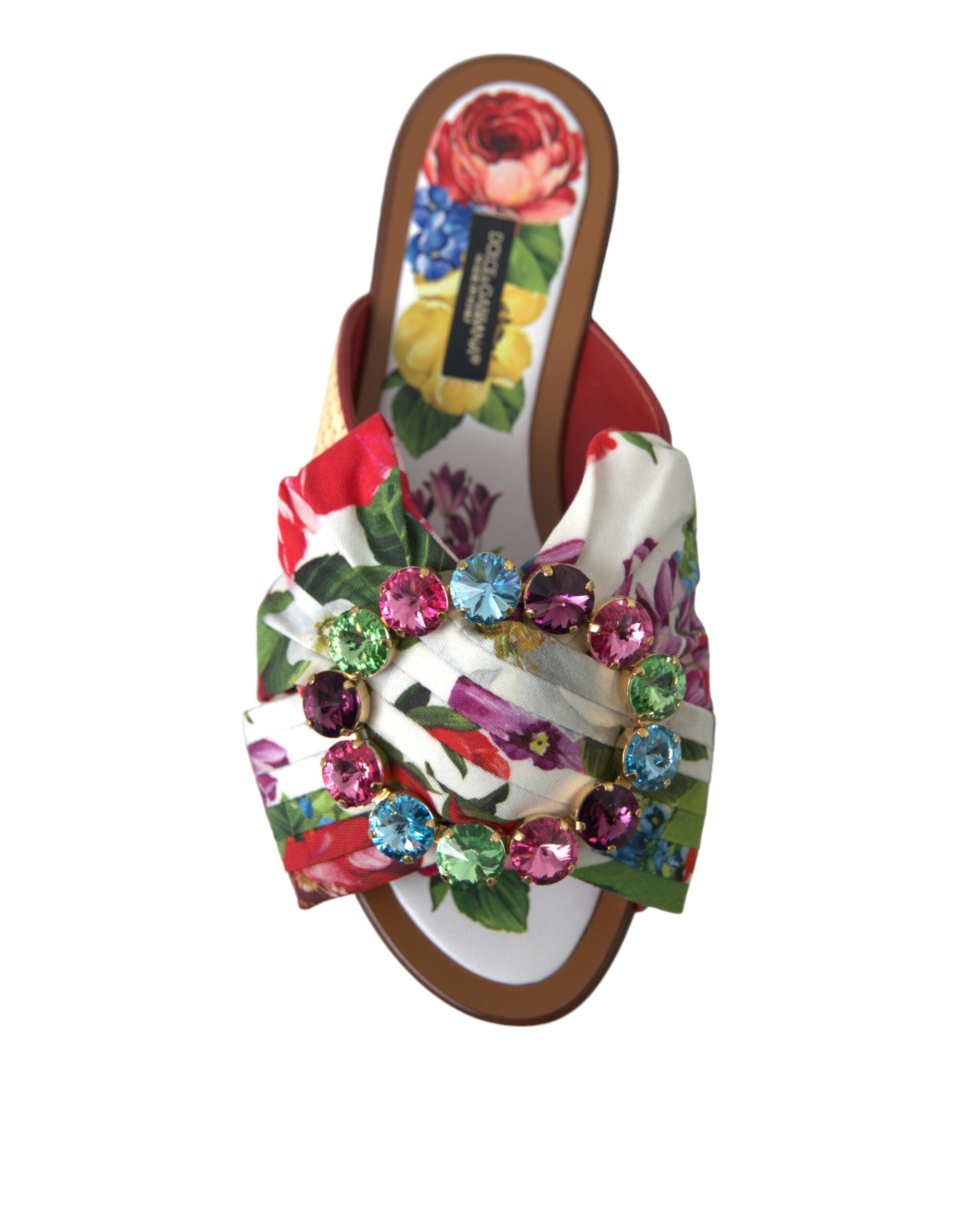Dolce &amp; Gabbana – Exquisite flache Sandalen mit Blumenmuster