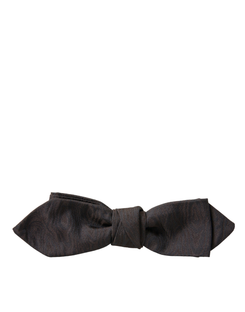 Dolce &amp; Gabbana Elegante Fliege aus brauner Seidenmischung
