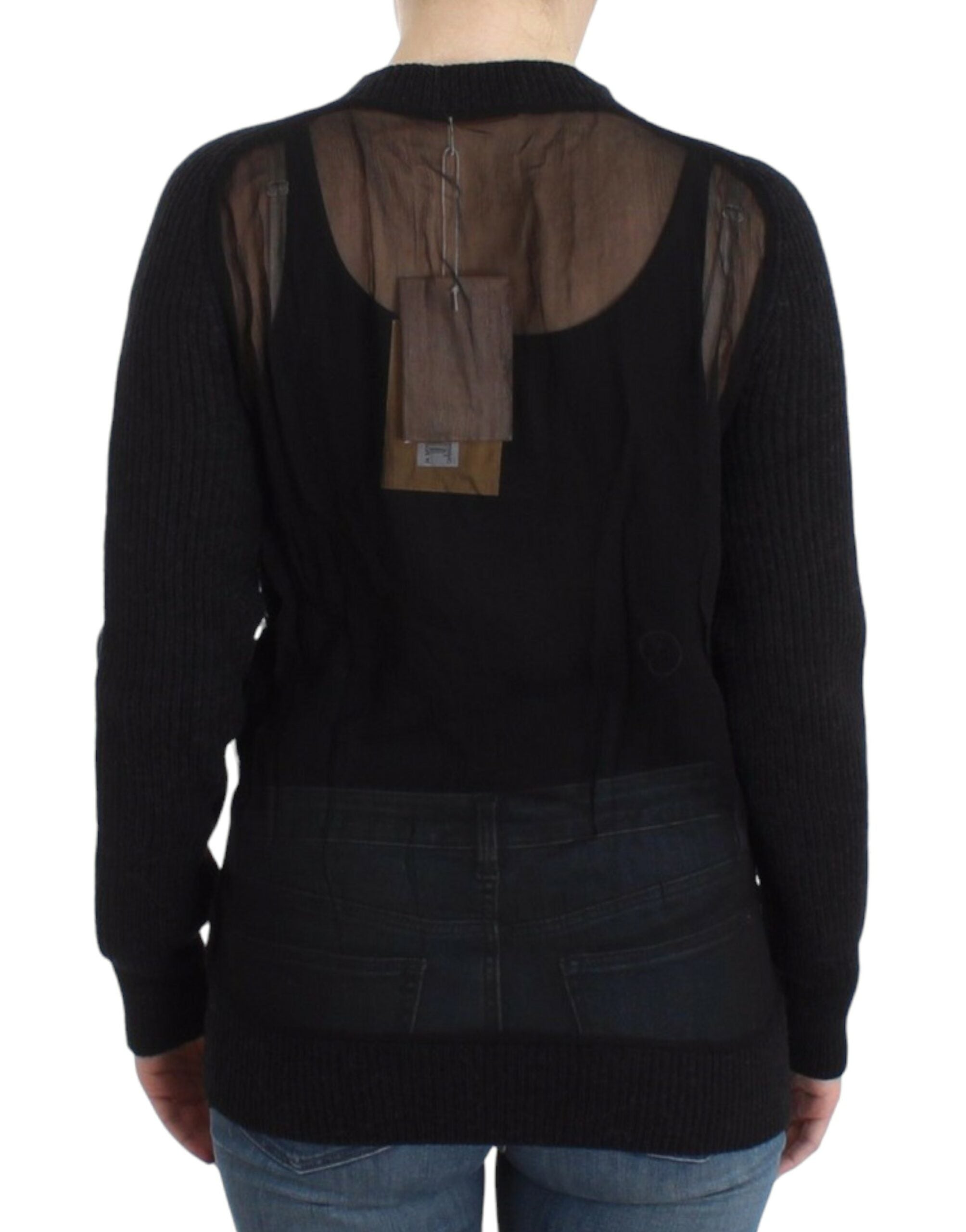 John Galliano Black wool cardigan