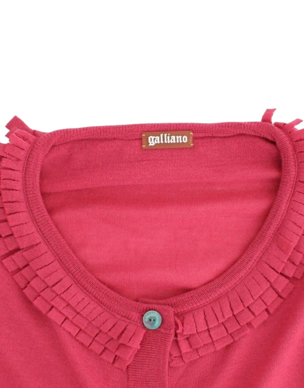 John Galliano Pink wool cardigan