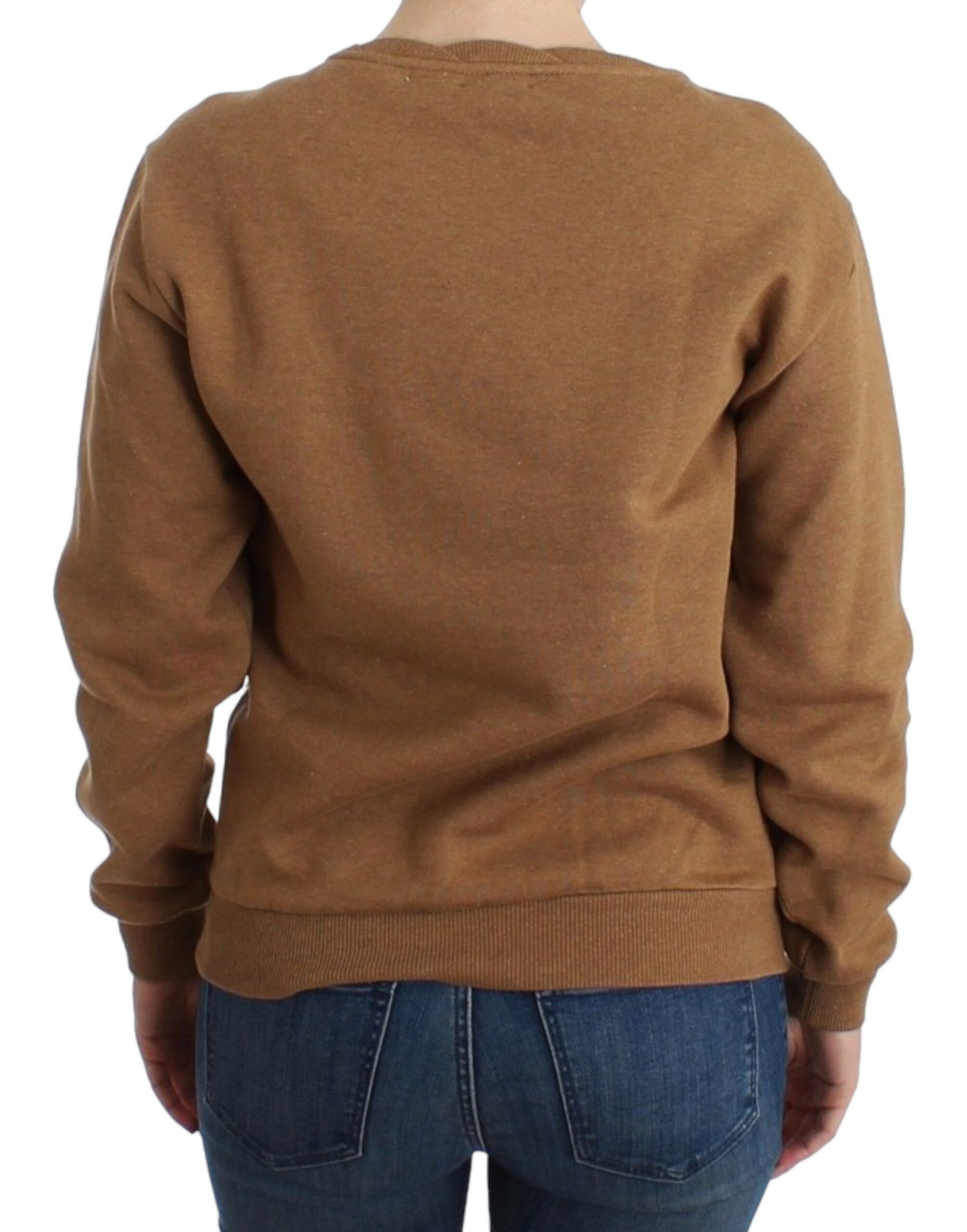 John Galliano Schicker brauner Baumwollpullover mit Rundhalsausschnitt - Siebentaschen