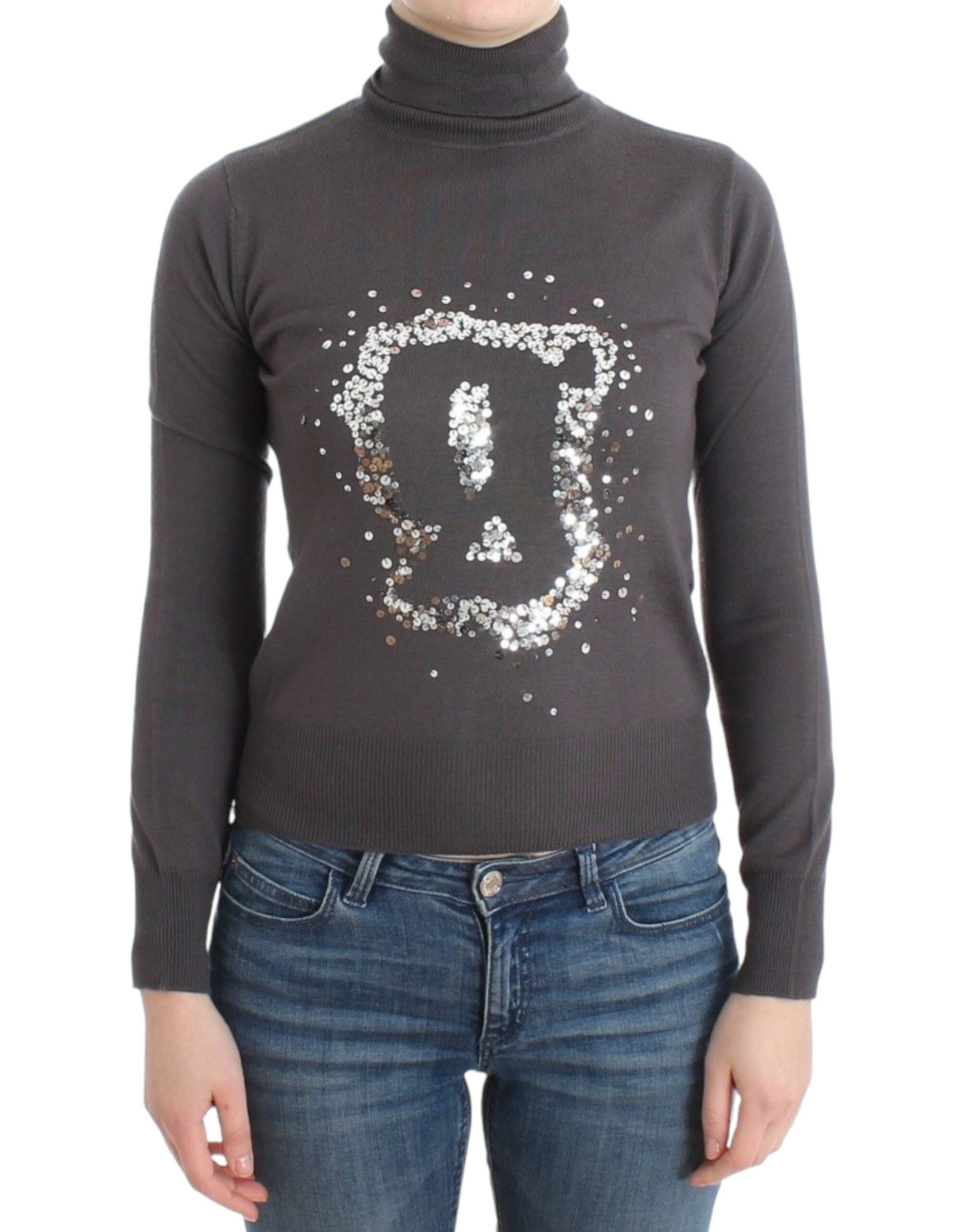 John Galliano Brown turtleneck cotton sweater