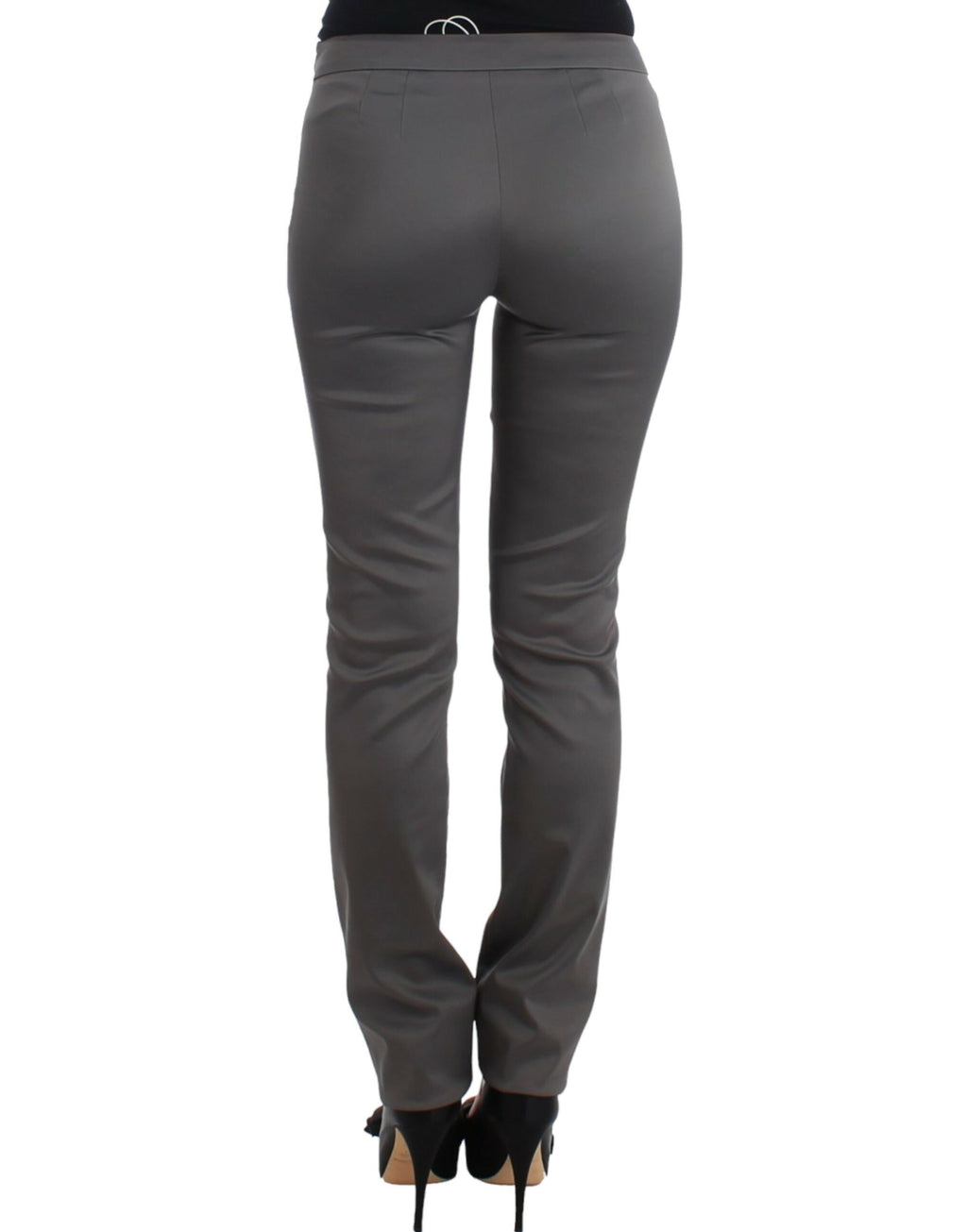 John Galliano Schicke graue Slim-Fit Designer-Hose - Siebentaschen