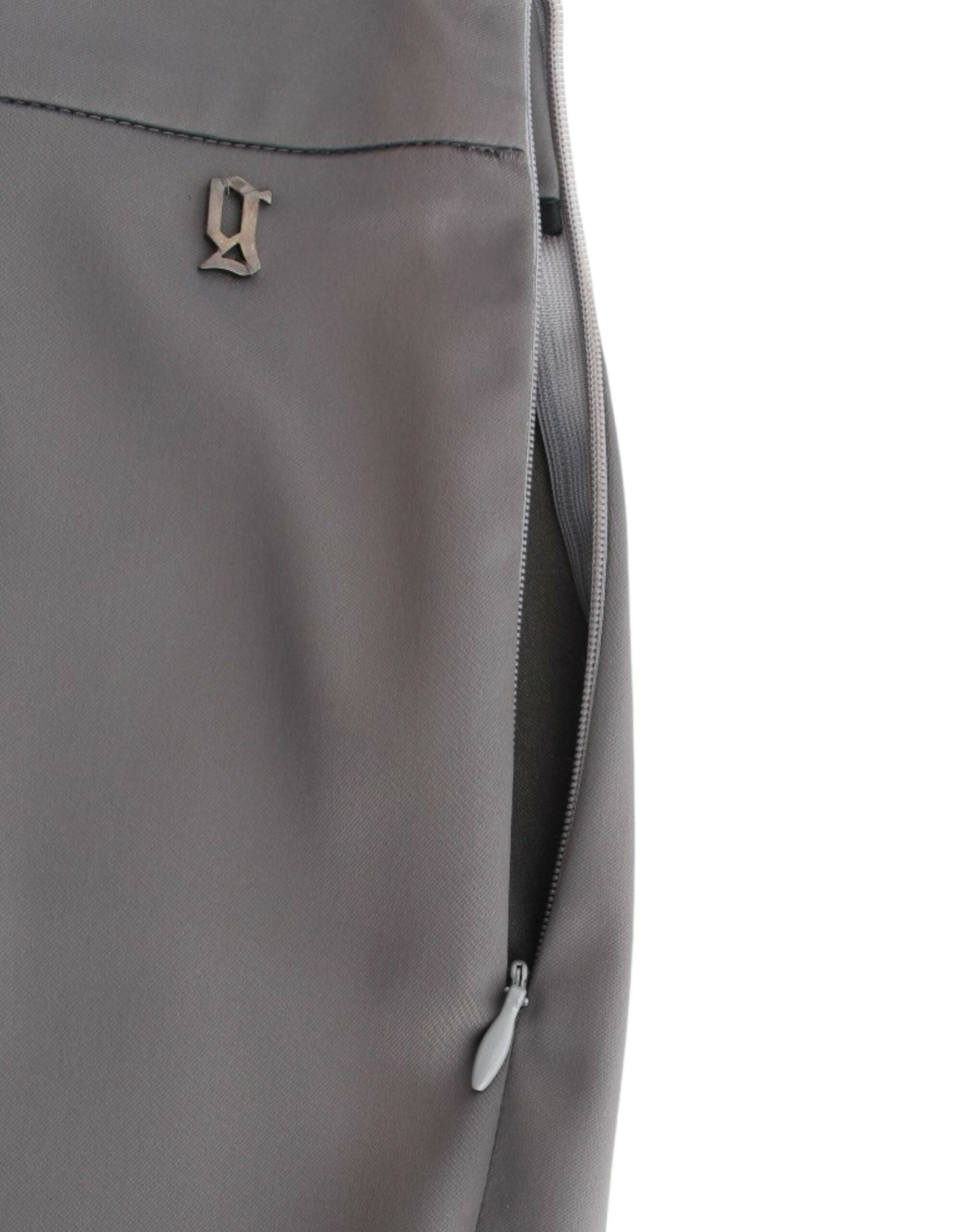 John Galliano Schicke graue Slim-Fit Designer-Hose - Siebentaschen