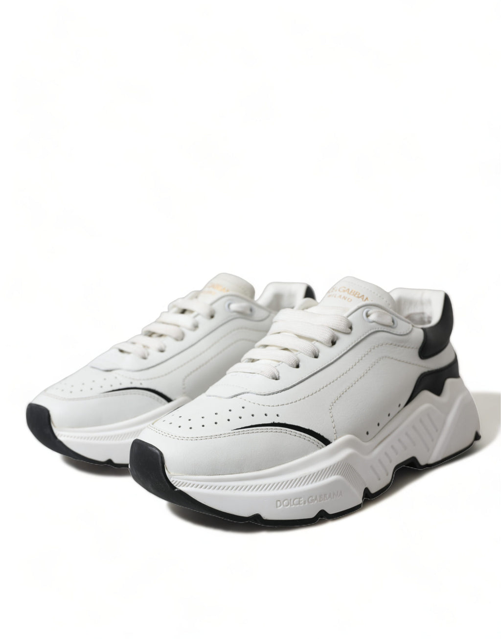 Dolce &amp; Gabbana Schicke Daymaster-Sneakers aus schwarz-weißem Leder