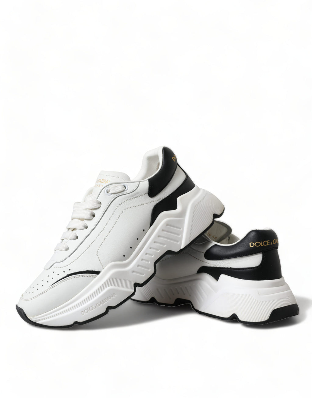Dolce &amp; Gabbana Schicke Daymaster-Sneakers aus schwarz-weißem Leder