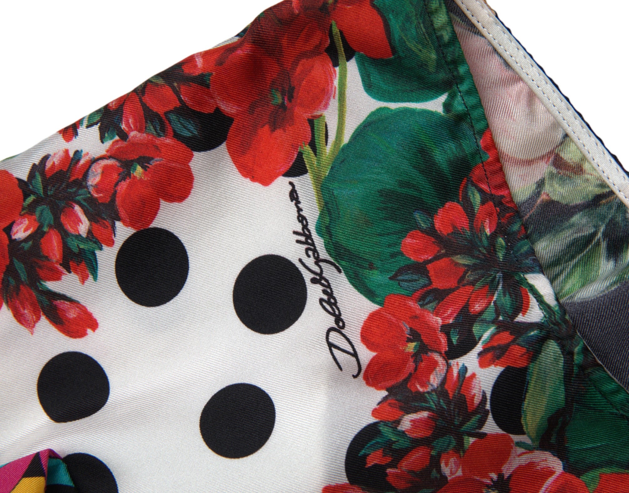 Dolce &amp; Gabbana Mehrfarbige Hotpants aus Seide mit hoher Taille