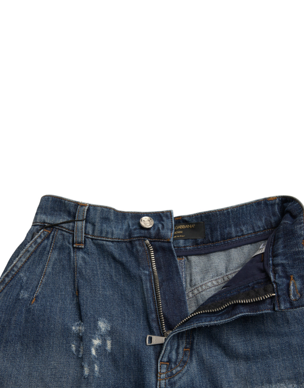 Dolce &amp; Gabbana Schicke Hotpants-Shorts aus Denim mit hoher Taille