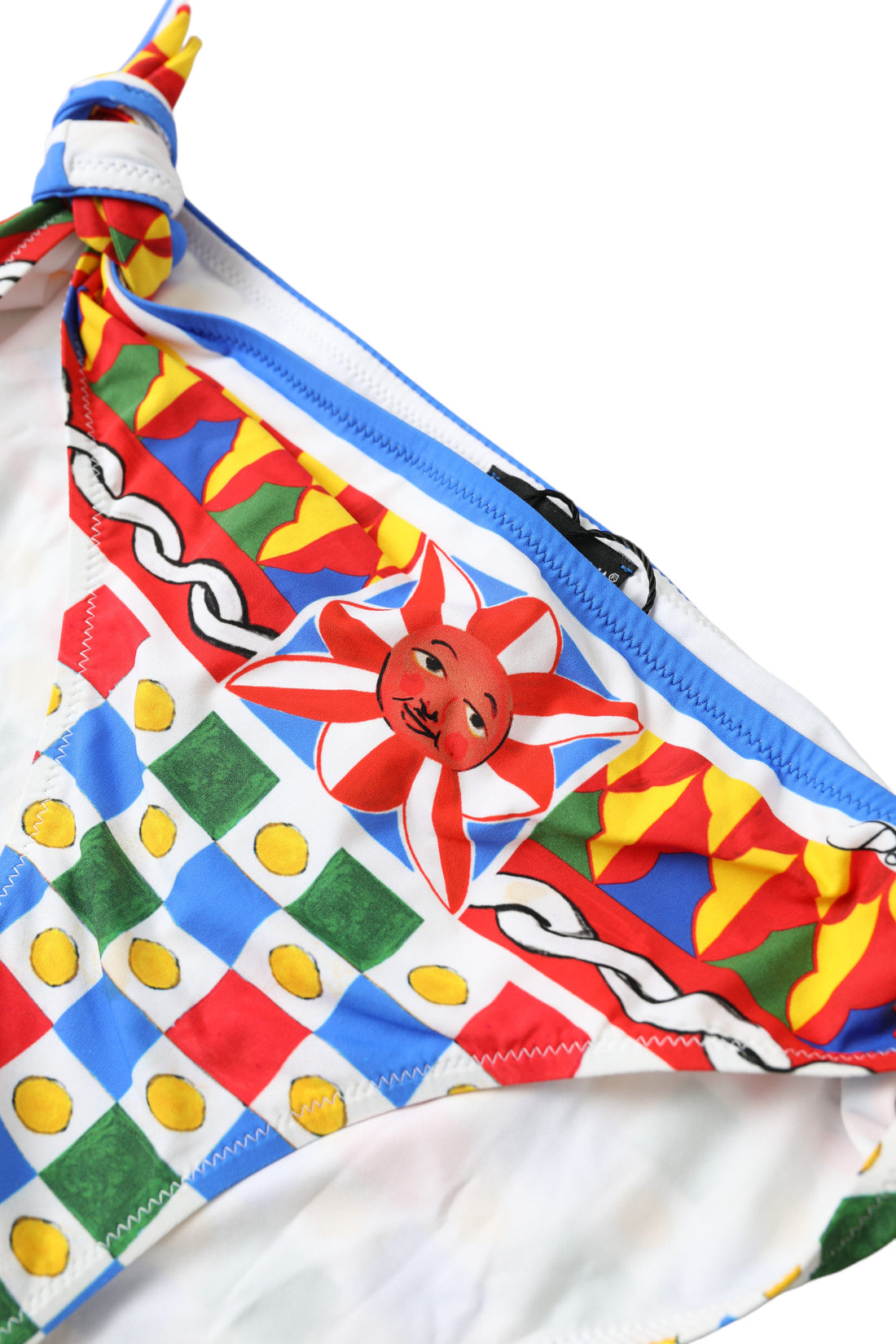 Mehrfarbige Bikinihose mit Carretto-Print von Dolce &amp; Gabbana