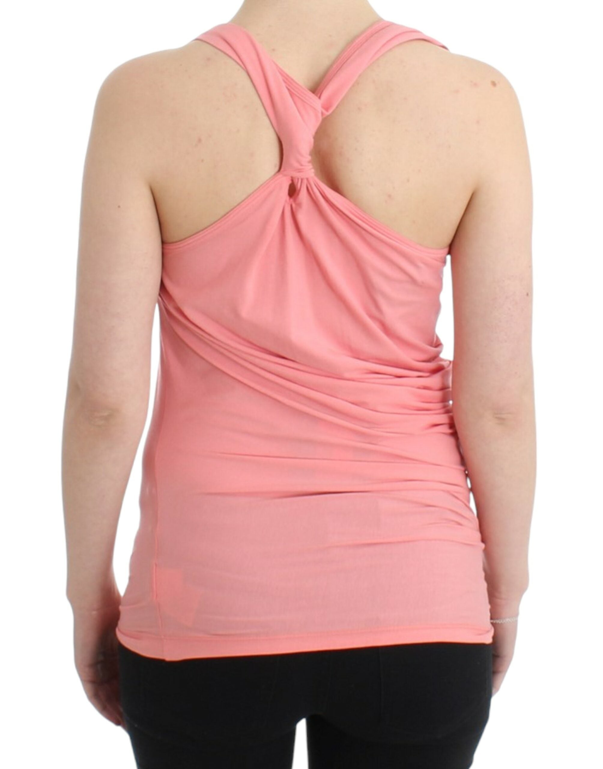 Cavalli Chic Tanktop aus Baumwollmischung, Rosa