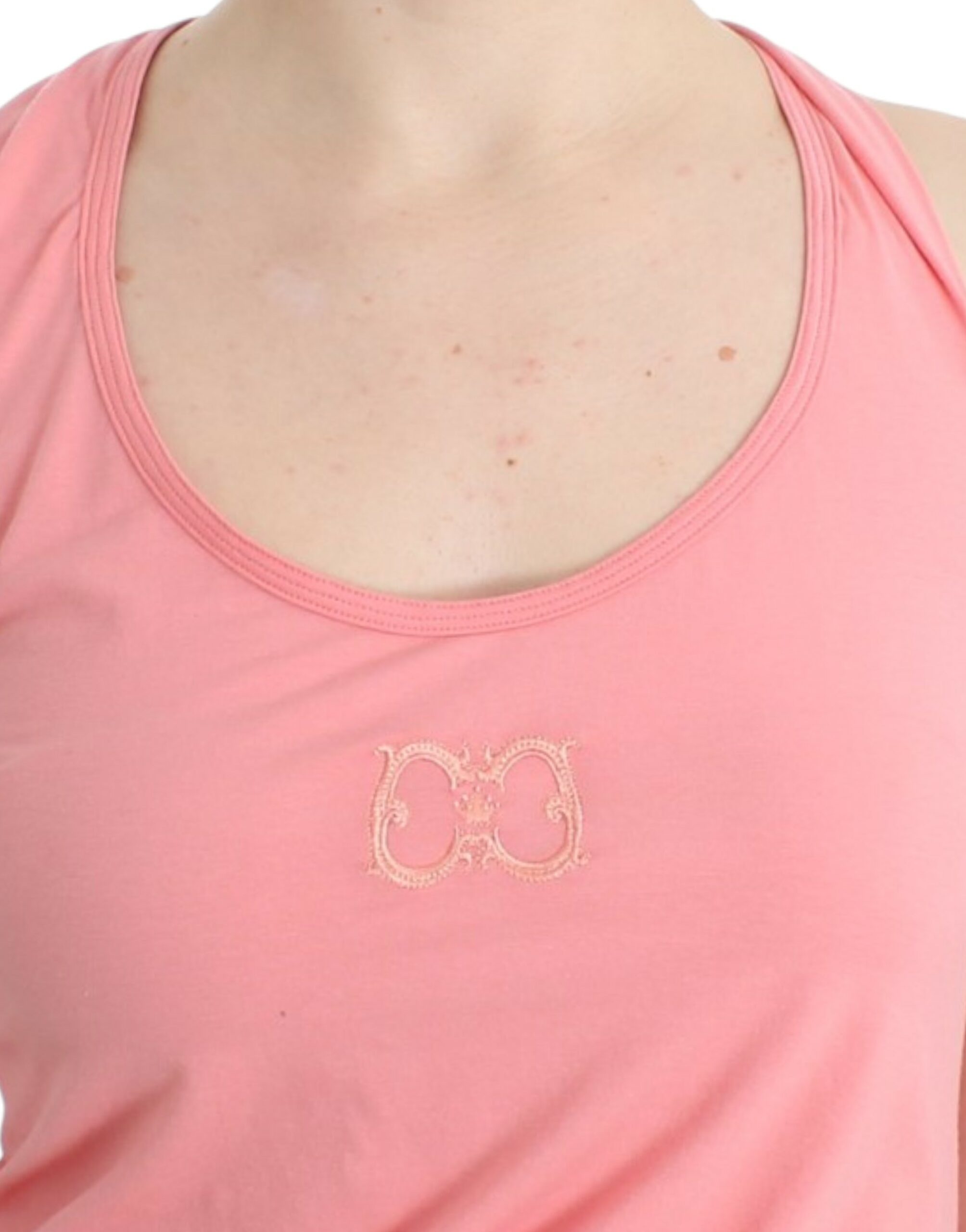 Cavalli Chic Tanktop aus Baumwollmischung, Rosa
