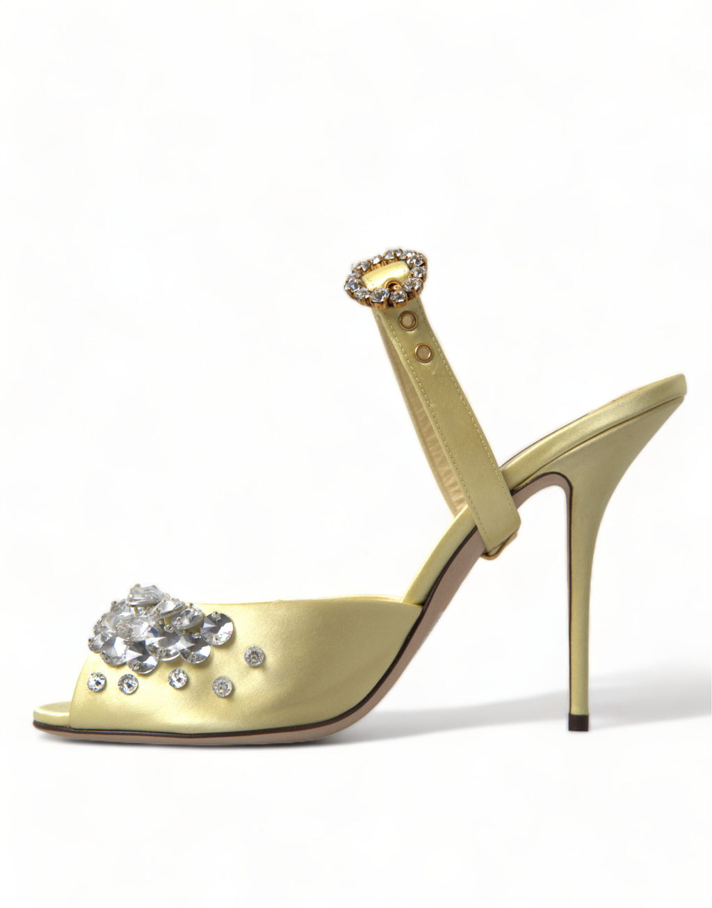 Dolce &amp; Gabbana – Seidensandalen mit Kristallverzierung