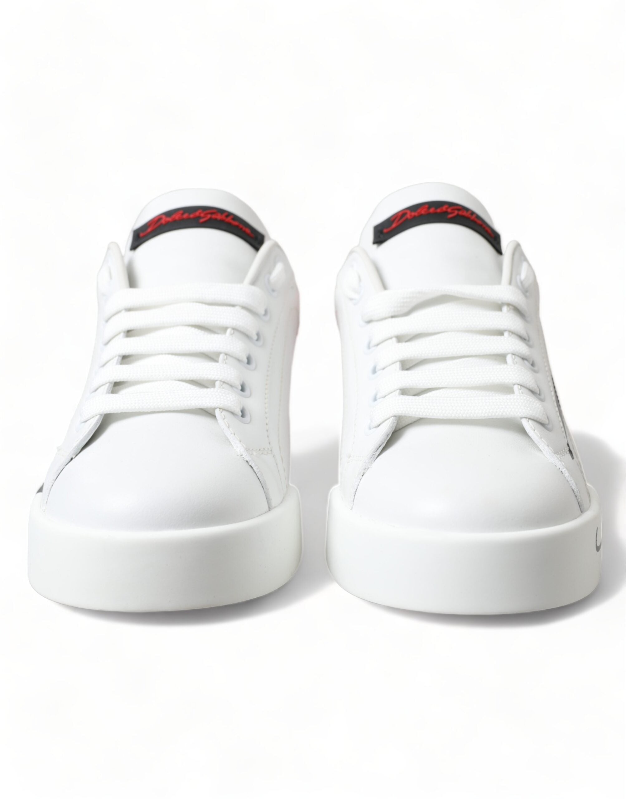 Dolce &amp; Gabbana Elegante Portofino-Sneakers aus weißem Leder