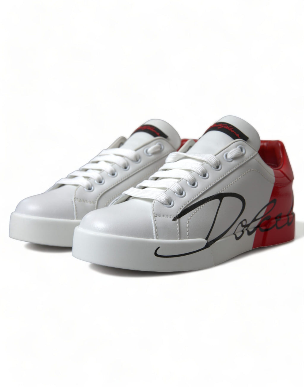 Dolce &amp; Gabbana Elegante Portofino-Sneakers aus weißem Leder