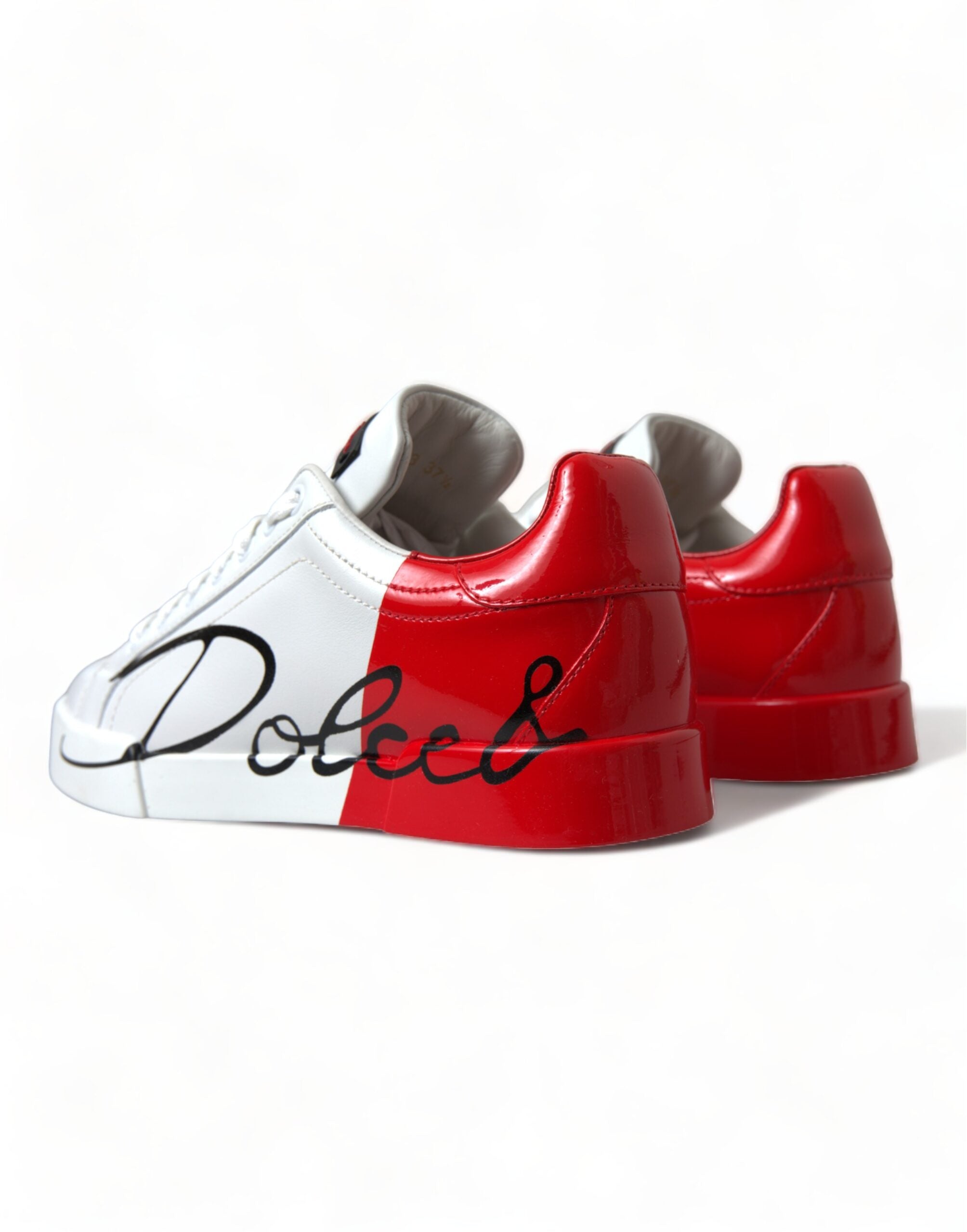 Dolce &amp; Gabbana Elegante Portofino-Sneakers aus weißem Leder