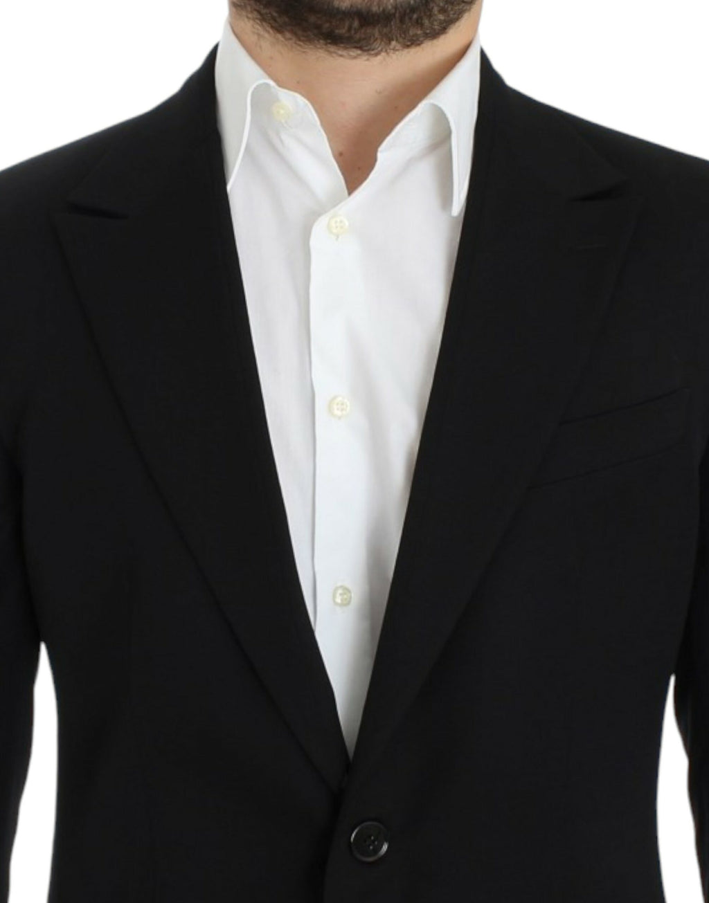 Dolce &amp; Gabbana Eleganter Slim Fit Blazer aus schwarzer Wolle