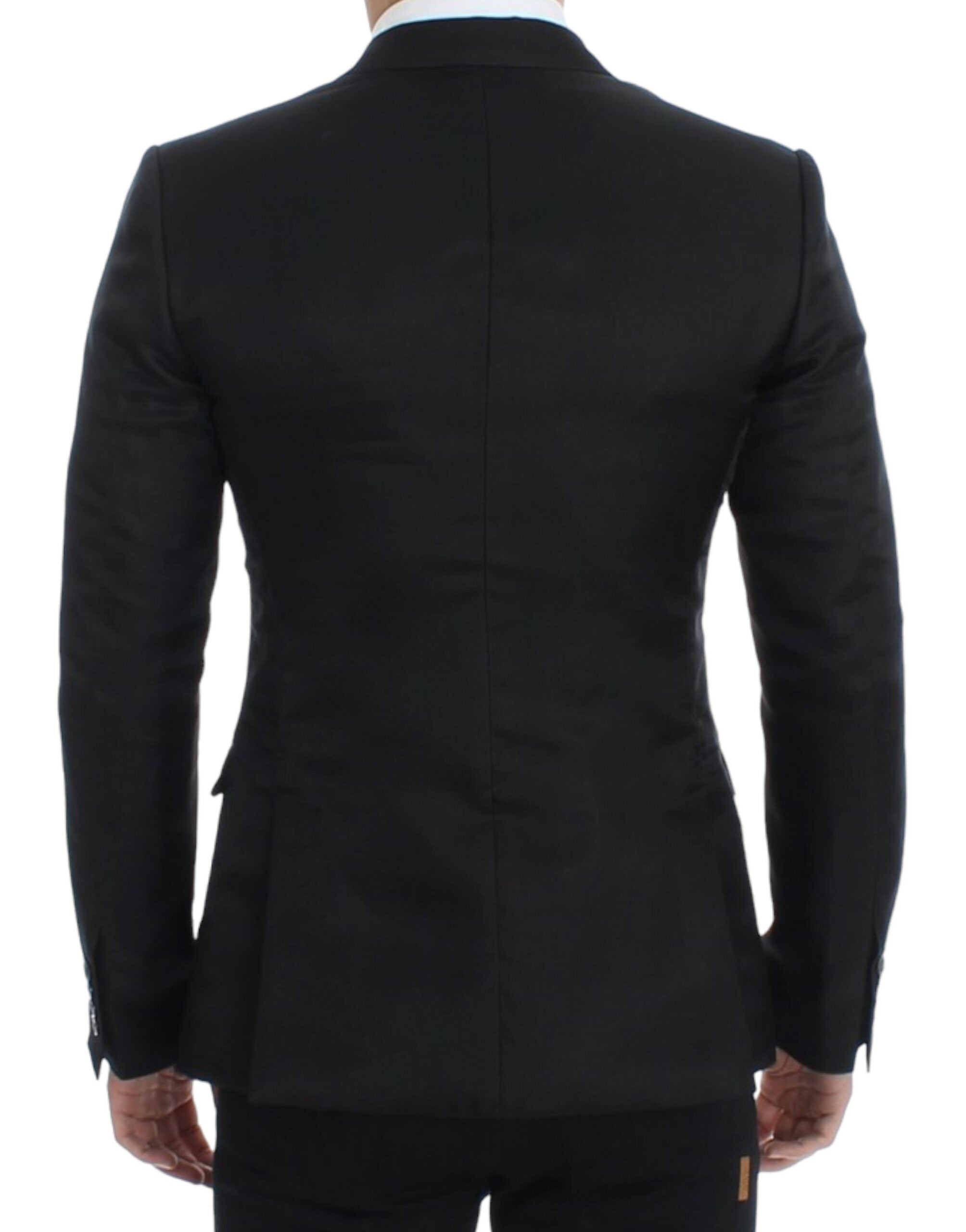 Dolce &amp; Gabbana – Eleganter schwarzer Blazer aus Seidenmischung mit zwei Knöpfen