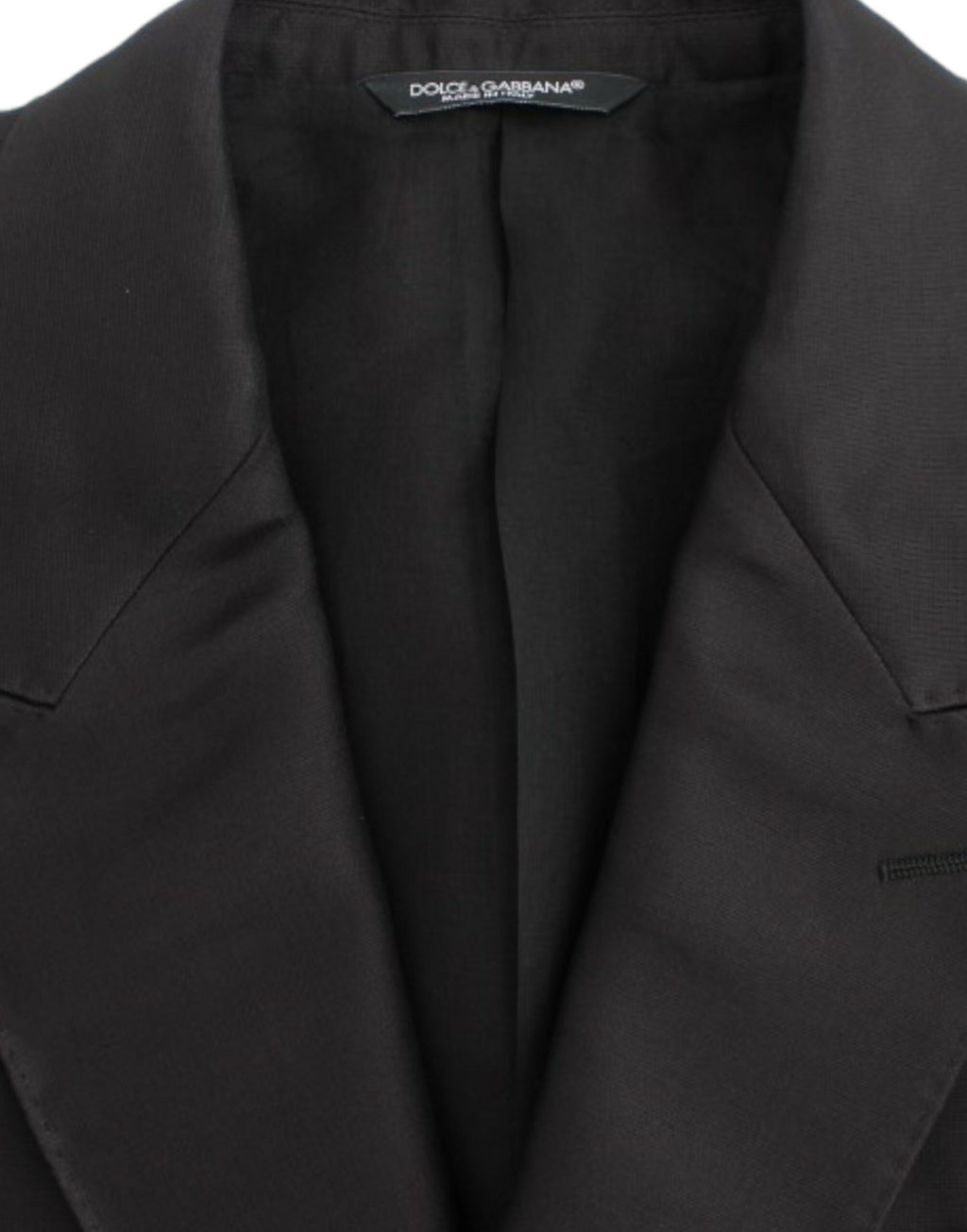 Dolce &amp; Gabbana – Eleganter schwarzer Blazer aus Seidenmischung mit zwei Knöpfen