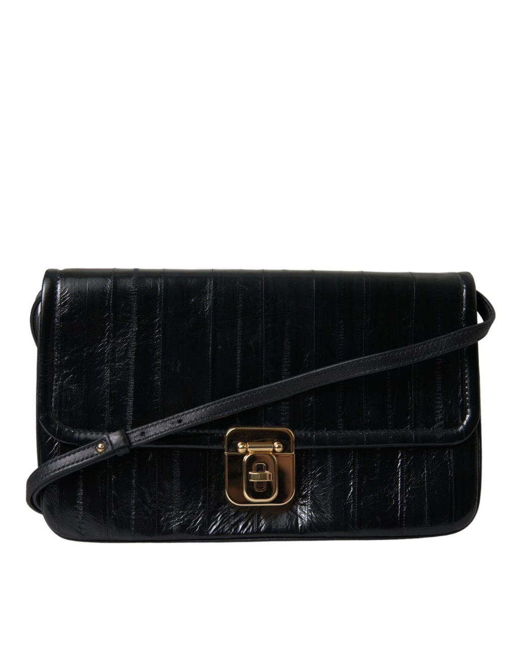 Dolce &amp; Gabbana Elegante Schultertasche aus Aalleder