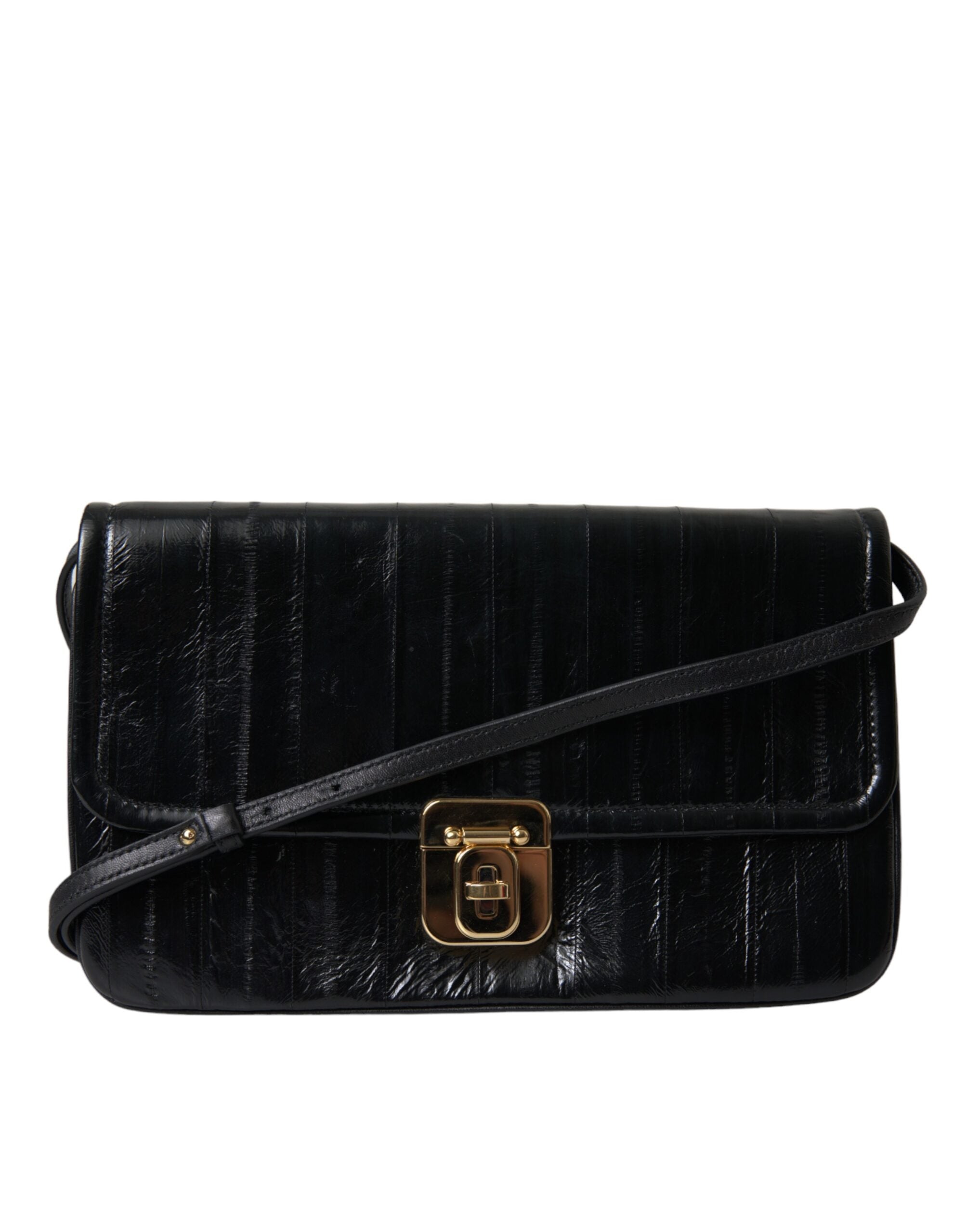 Dolce &amp; Gabbana Elegante Schultertasche aus Aalleder