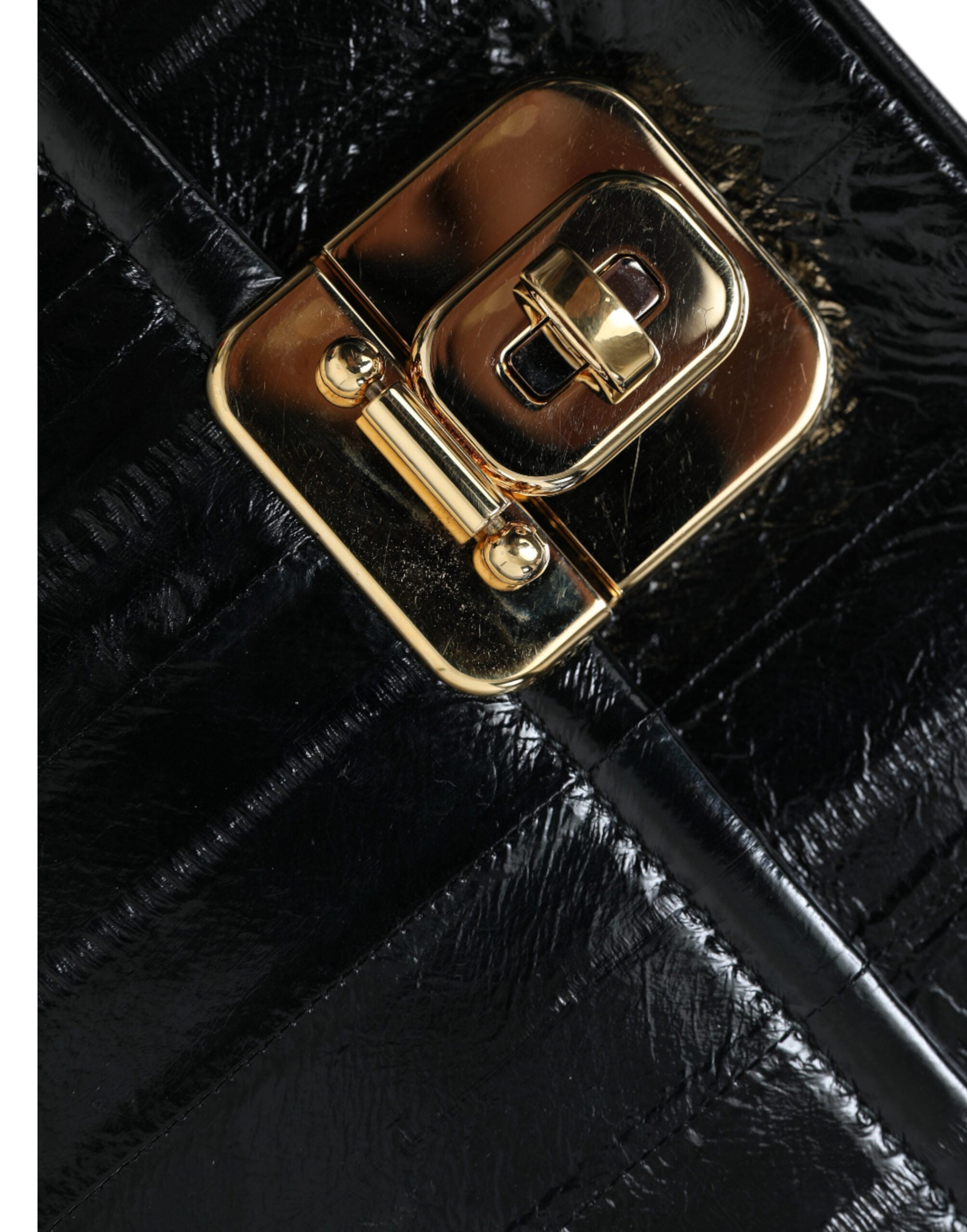 Dolce &amp; Gabbana Elegante Schultertasche aus Aalleder