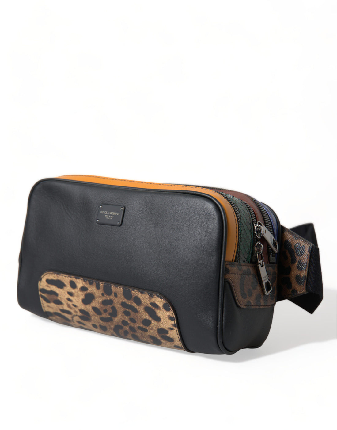 Dolce &amp; Gabbana – Gürteltasche aus exotischem Leder mit Leopardenmuster