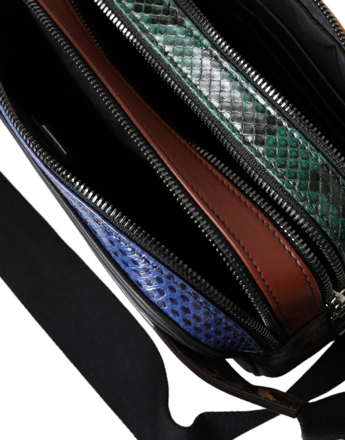 Dolce &amp; Gabbana – Gürteltasche aus exotischem Leder mit Leopardenmuster