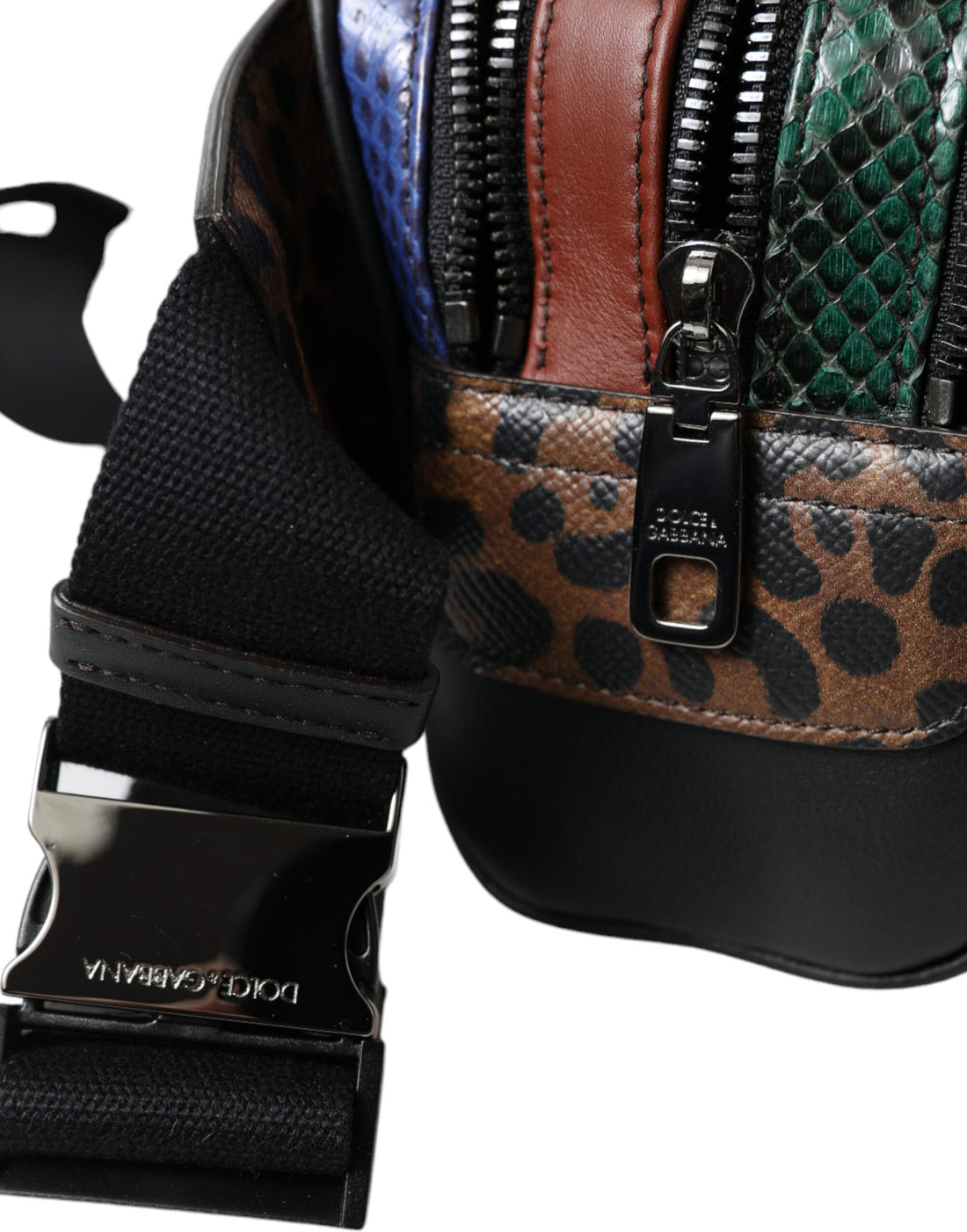Dolce &amp; Gabbana – Gürteltasche aus exotischem Leder mit Leopardenmuster