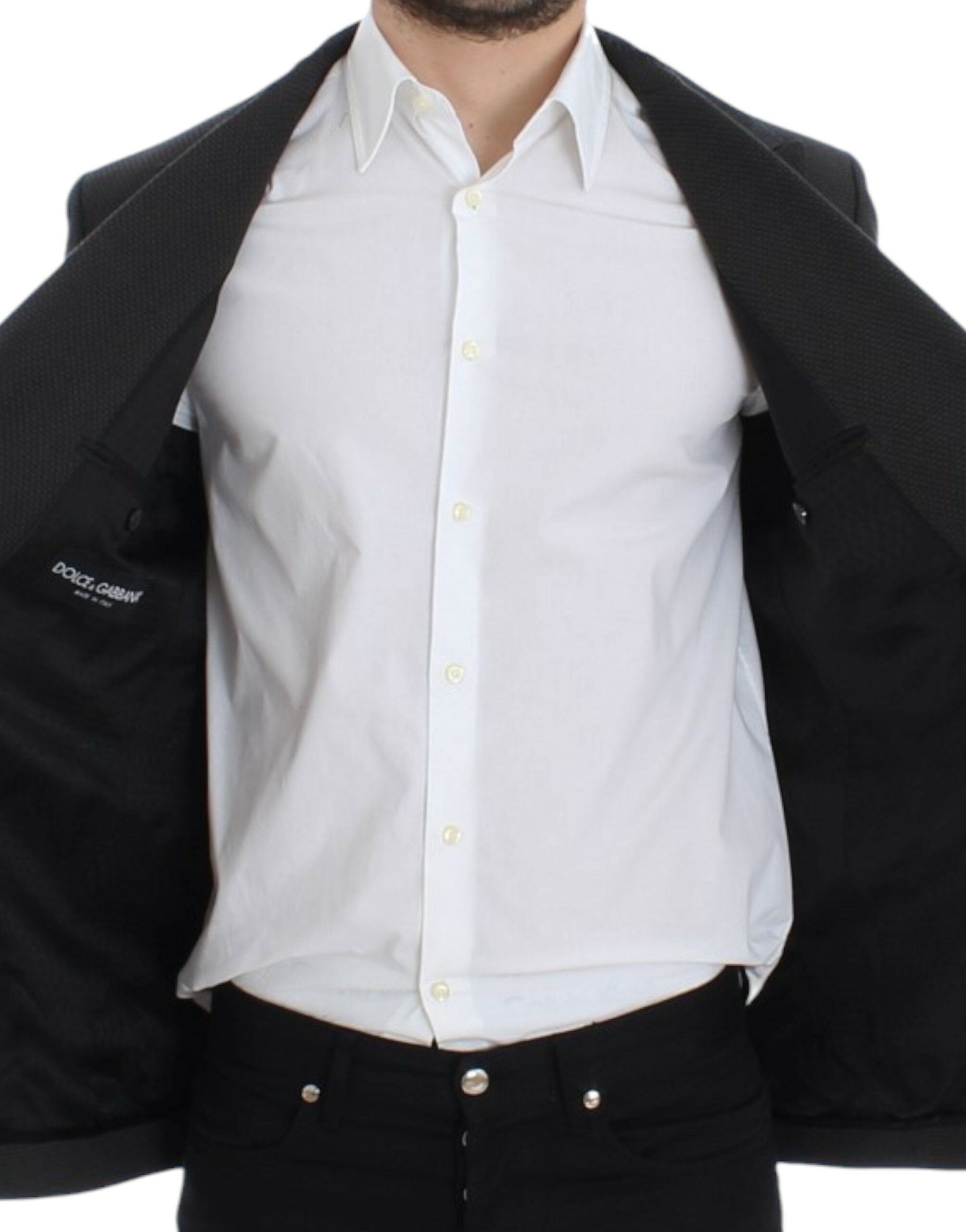 Dolce &amp; Gabbana Eleganter Slim Fit Zweireihiger Blazer