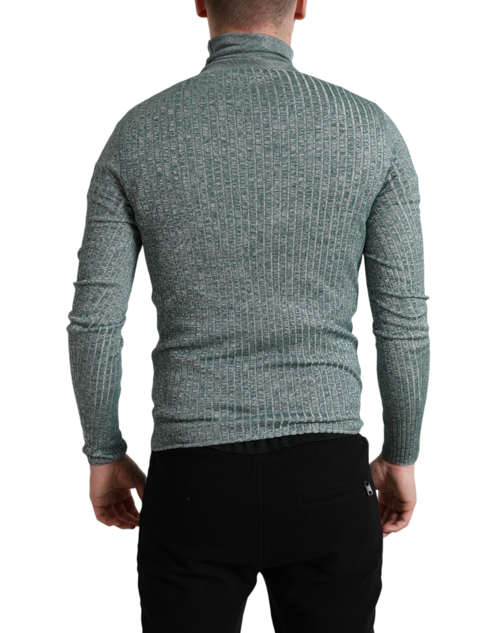 Dolce &amp; Gabbana Eleganter grüner Rollkragenpullover