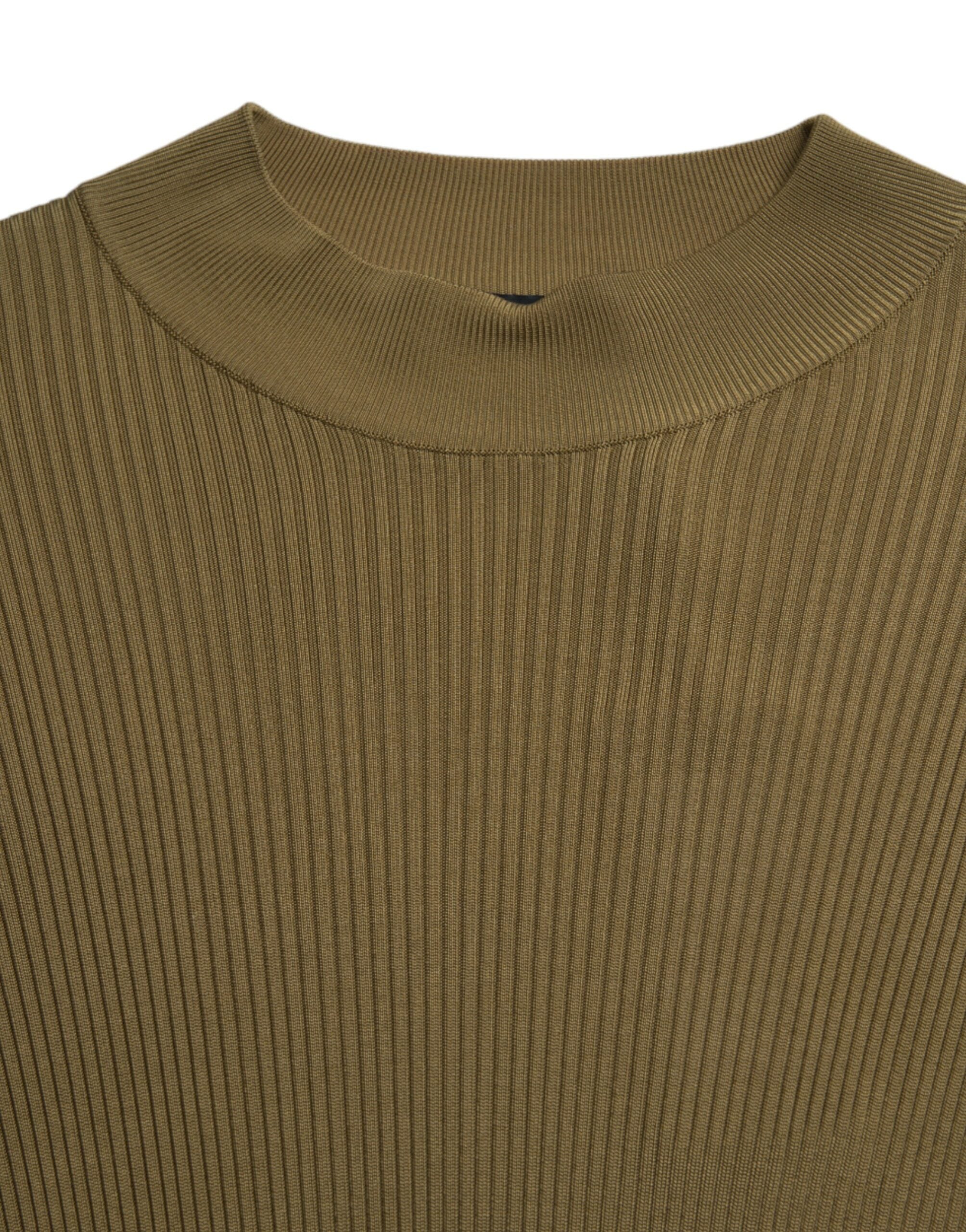 Dolce &amp; Gabbana – Armeegrüner Viskose-Pullover mit Rundhalsausschnitt