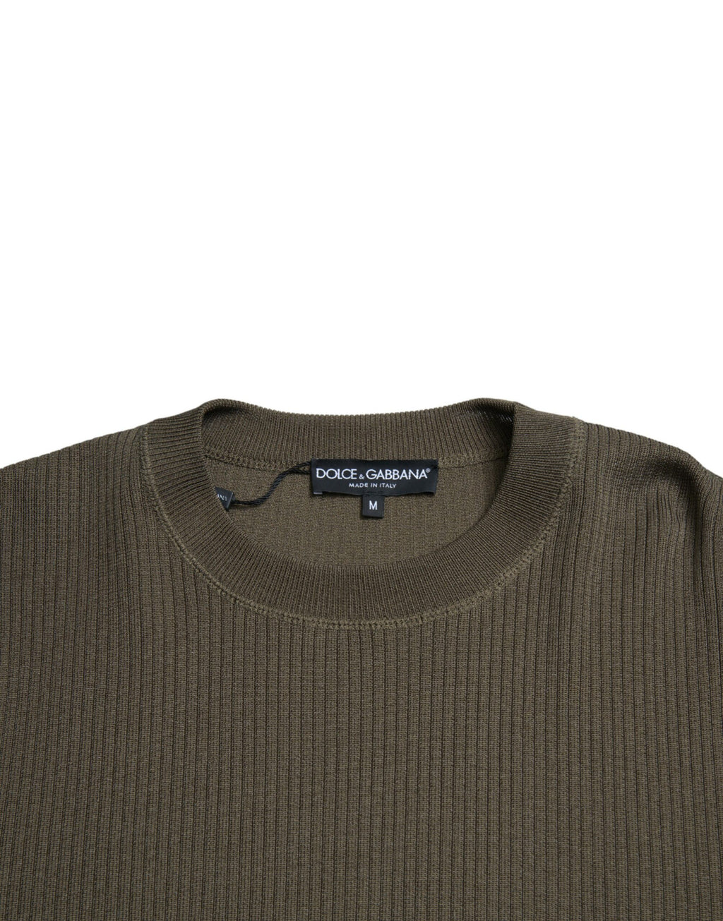 Dolce &amp; Gabbana Eleganter grüner Pullover mit Rundhalsausschnitt