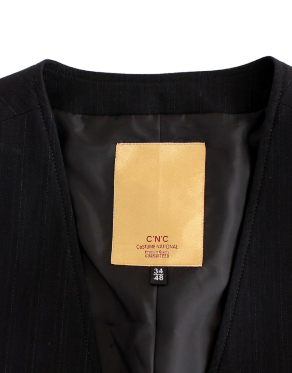 Costume National Elegante, gestreifte Freizeitweste – Baumwollmischung