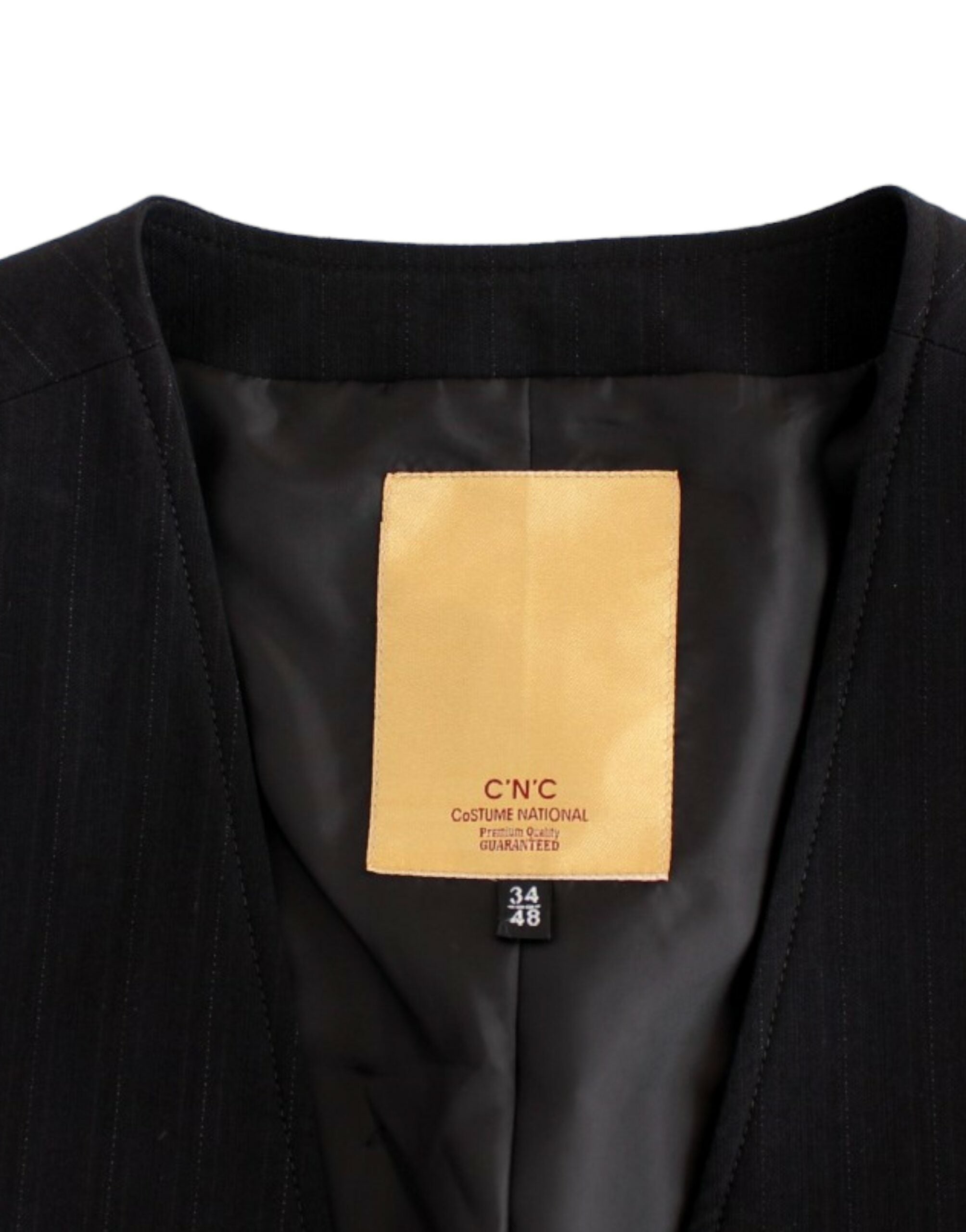 Costume National Elegante, gestreifte Freizeitweste – Baumwollmischung