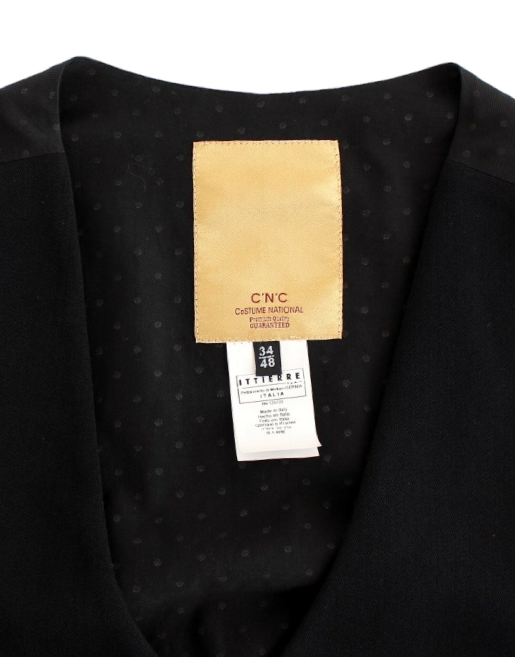 Costume National Elegante Freizeitweste aus schwarzer Wollmischung