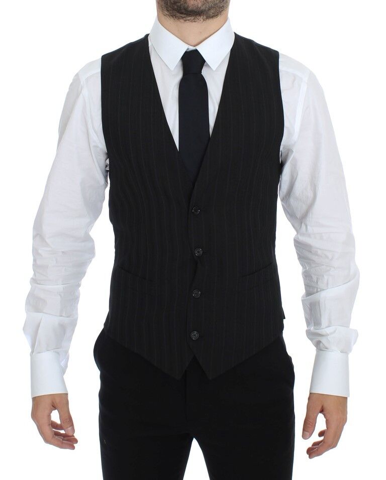 Dolce &amp; Gabbana Elegante gestreifte Wollweste