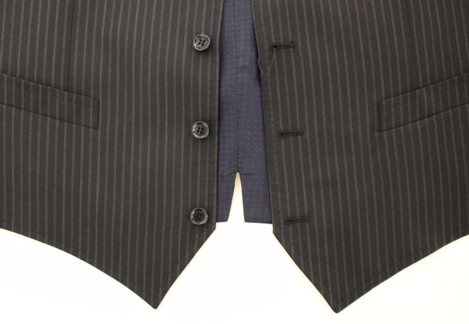 Dolce &amp; Gabbana Elegante grau gestreifte Weste