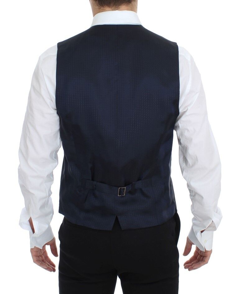 Dolce &amp; Gabbana Elegante grau gestreifte Weste