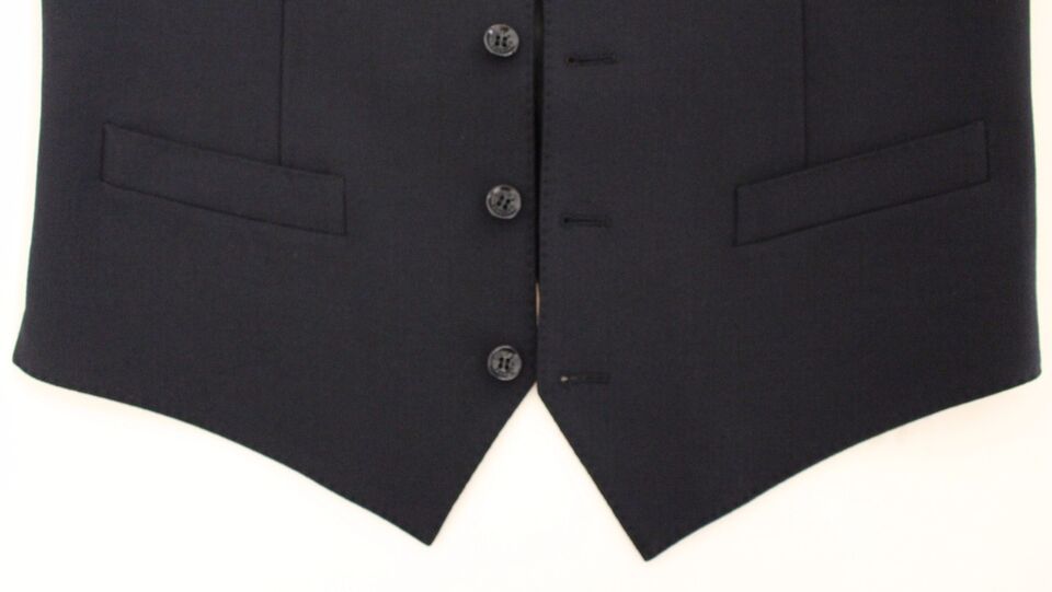 Dolce &amp; Gabbana Elegante blaue Wollweste