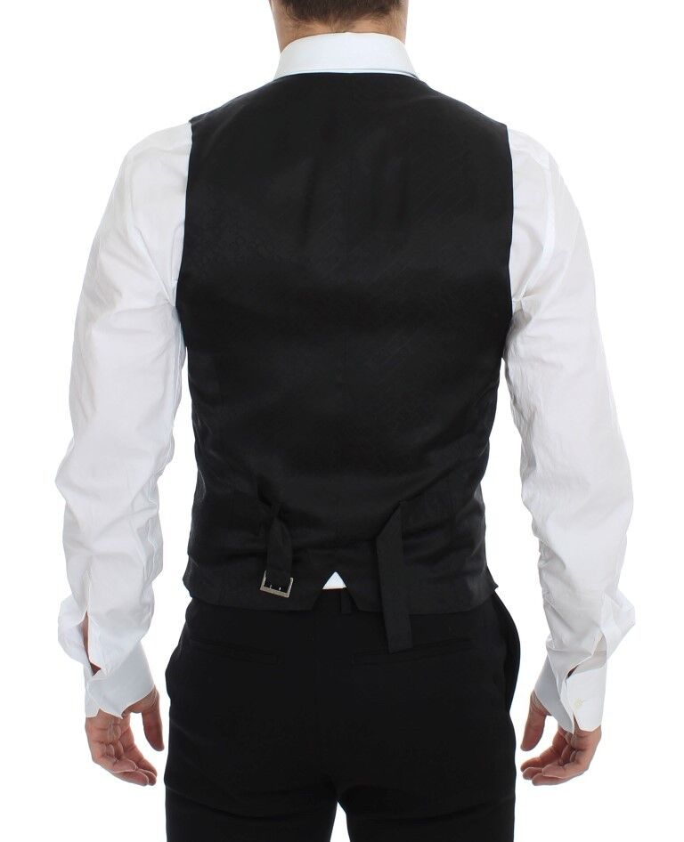 Dolce &amp; Gabbana Elegante blaue Wollweste