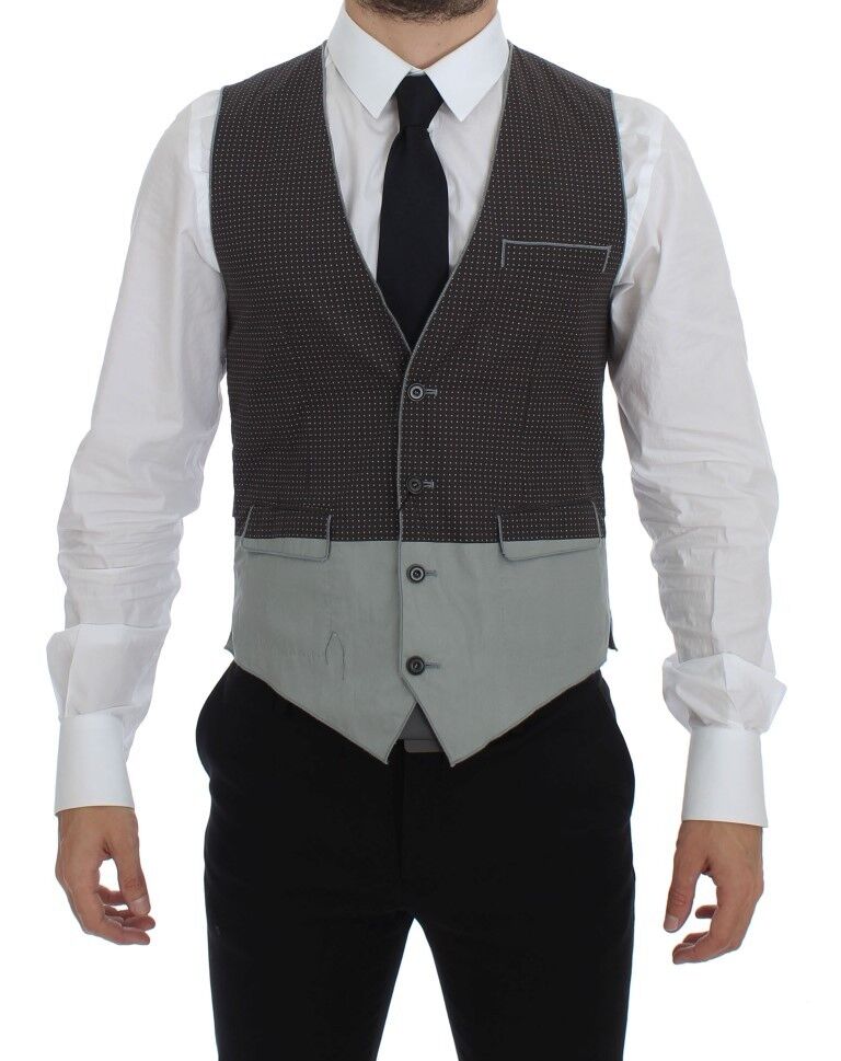 Dolce &amp; Gabbana Elegante graue Baumwollweste