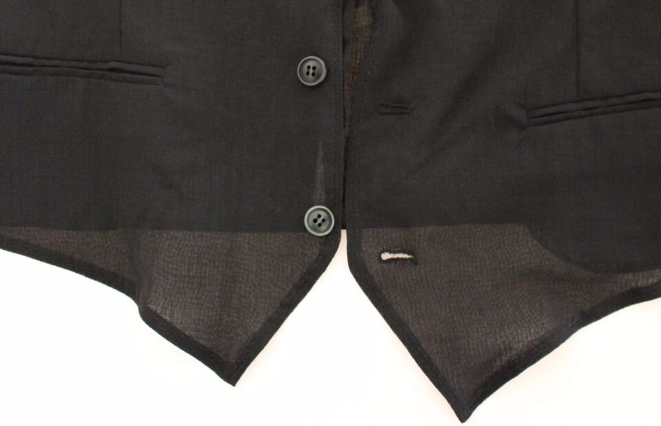 Dolce &amp; Gabbana Elegante schwarze Wollweste