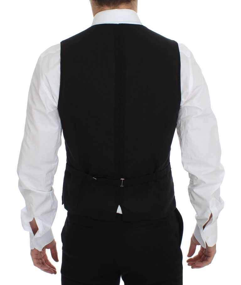 Dolce &amp; Gabbana Elegante schwarze Wollweste