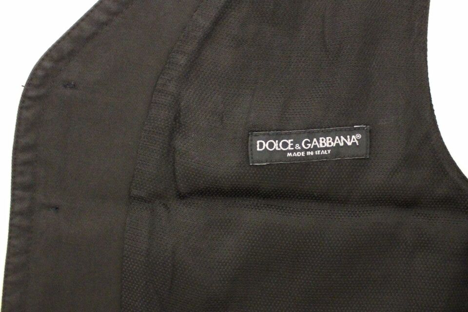 Dolce &amp; Gabbana Elegante schwarze Weste aus Baumwollmischung