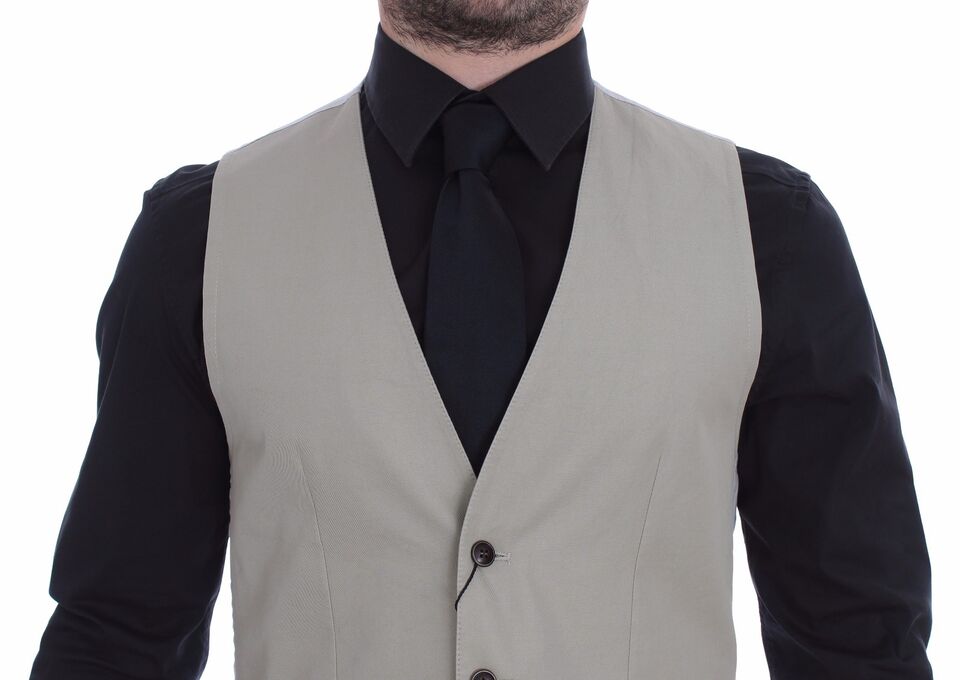 Dolce &amp; Gabbana Schicke beige einreihige Weste